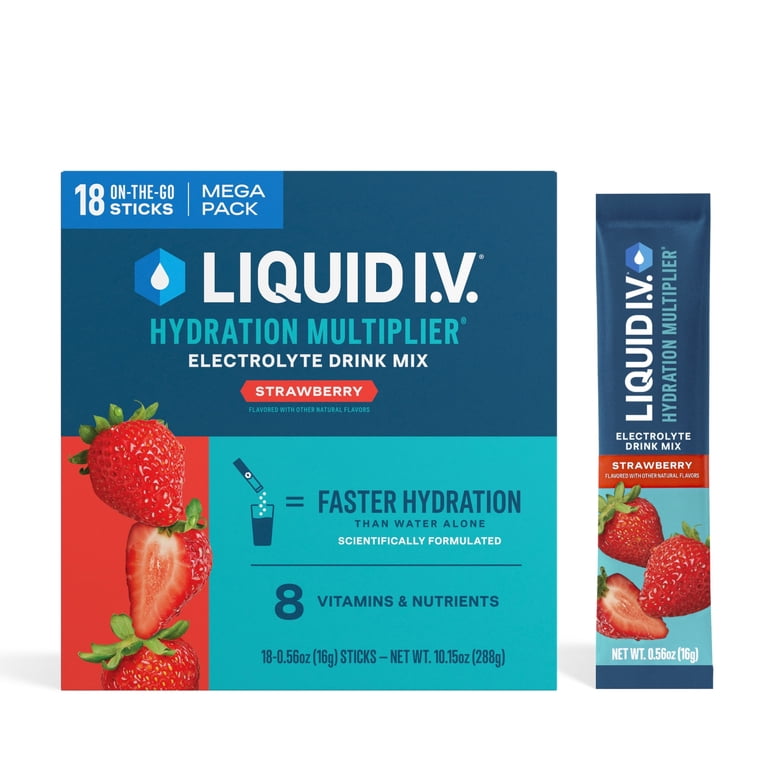 Liquid I.V. Strawberry Hydration Multiplier, 18 Packets photo 2