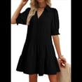 thumbnail image 1 of Vestido Plisado de Corta para Mujer, Color Negro, Talla S, 1 of 7