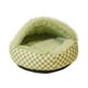 thumbnail image 4 of Cama de felpa con capucha para gatos, cama para perros pequeños, cama cueva con cojín para gatos, nido cueva suave y cálido para mascotas, casa para Verde, 4 of 9