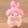 thumbnail image 5 of Beauty Makeup Piggy Miniature Figurine Desktop Decorations for Car Center Console and Rear View Mirrored Accessories, 5 of 8