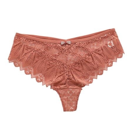 MITCOWBOY Womens Underwear For Women Crochet Lace Panty Sexy Hollow Out Underwear Womens Sexy Underwear Seamless Underwear For Women Pink M Clearance