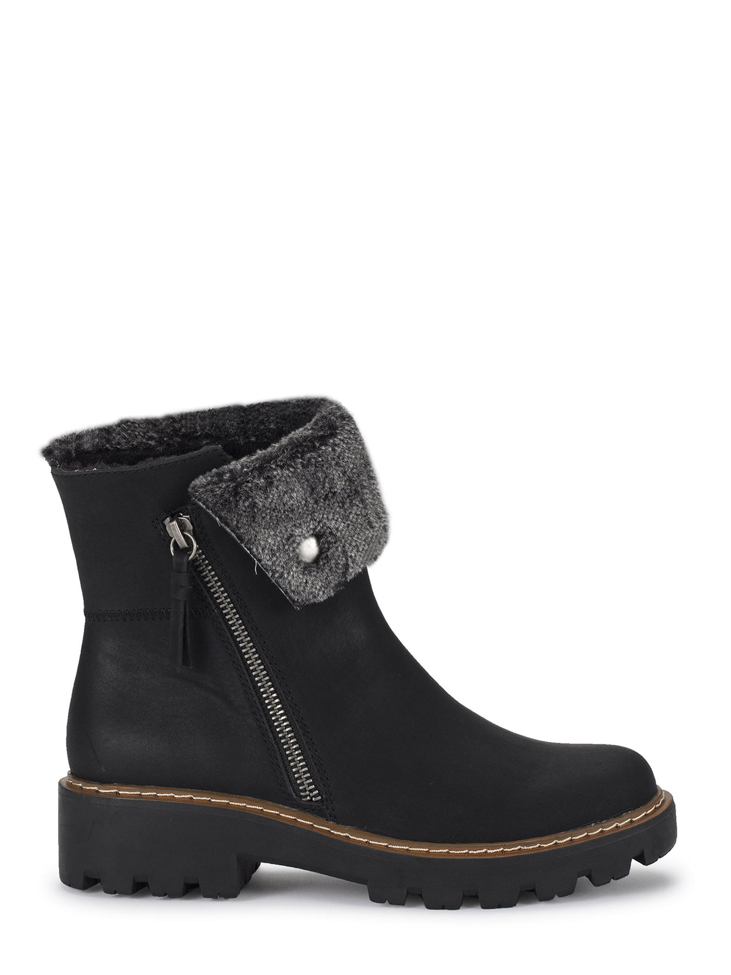 Baretraps Women's Westry Faux Fur Lug Boots with Side Zip