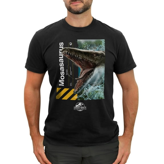 Men's Jurassic World: Rebirth Mosasaurus Portrait  Graphic T-Shirt