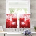 thumbnail image 2 of Abstract Red Sheer Curtains 54 Inches Length 2 Panels Set, Window Sheer Curtains for Living Room/Bedroom, Contemporary Street Art Retro White Painting Light Filter Rod Pocket Curtain 52'' x 54'' x 2, 2 of 7