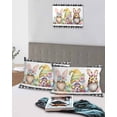 thumbnail image 4 of Easter Gnomes Pillow Cases Standard Size Set of 2 - Microfiber Bed Throw Pillow Covers, Eggs Bunny Spring Daisy Flower Farmhouse Plaid Decorative Lumbar Pillow Cover with Envelope Closure 20"x26", 4 of 6