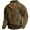 11-Brown393, variant on Elbow Patch Henley Top for Men Regular Fit Outdoor Daily Long Sleeve Pullover