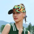 thumbnail image 6 of ZICANCN Sun Visors Hat for Women and Men, Psychedelic Waves Curved Lines Beach Hats, Sports Hat for Golf Tennis Running, 6 of 7