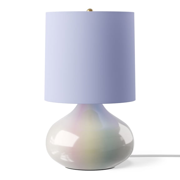 Mainstays Kids 14" Iridescent Table Lamp with Aqua Shade