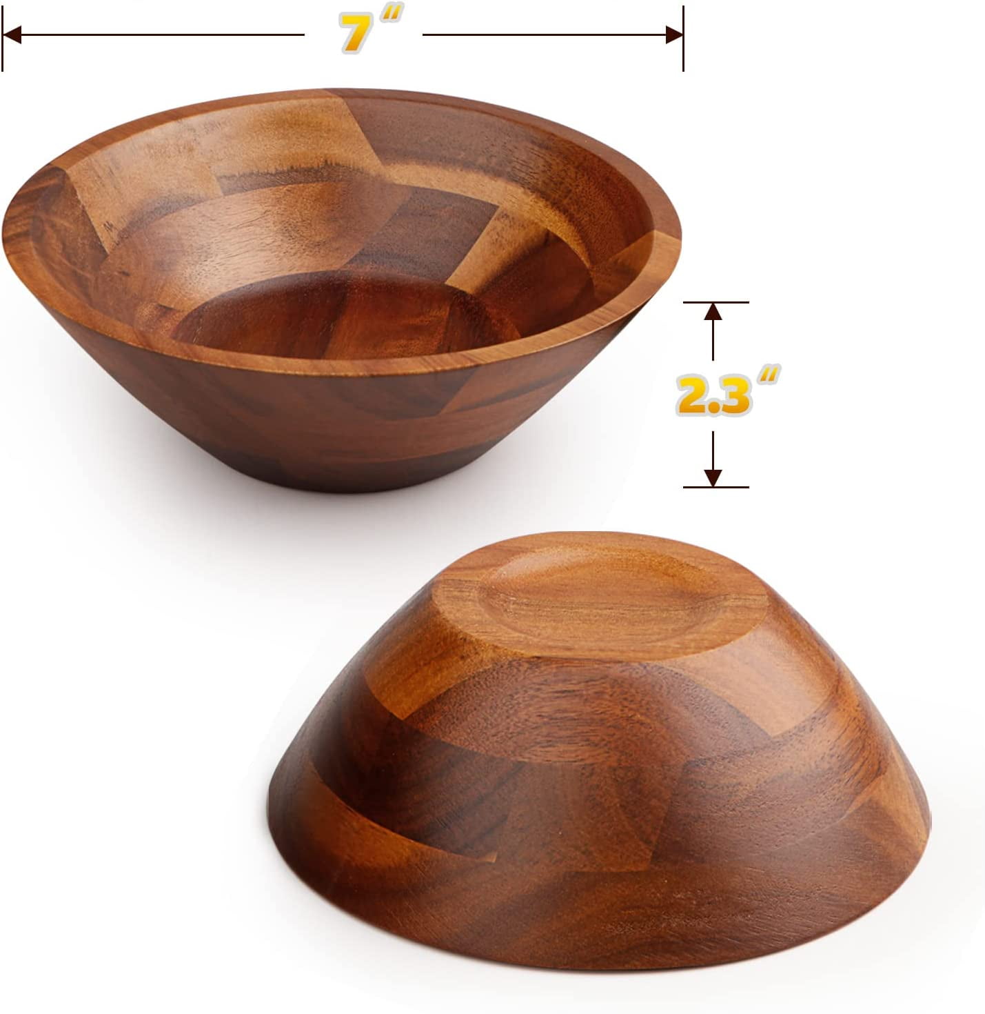 AIDEA Acacia Wooden Serving Bowls