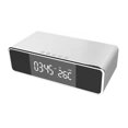 thumbnail image 1 of Reloj despertador digital para dormitorio Reloj electrónico con carga inalámbrica de 5 W para teléfo Abanopi Silver, 1 of 7