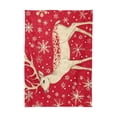 thumbnail image 2 of BZSMCE Square Tablecloth Gold Reindeer and Snowflake Pattern Pattern Tableclothes, 2 of 9