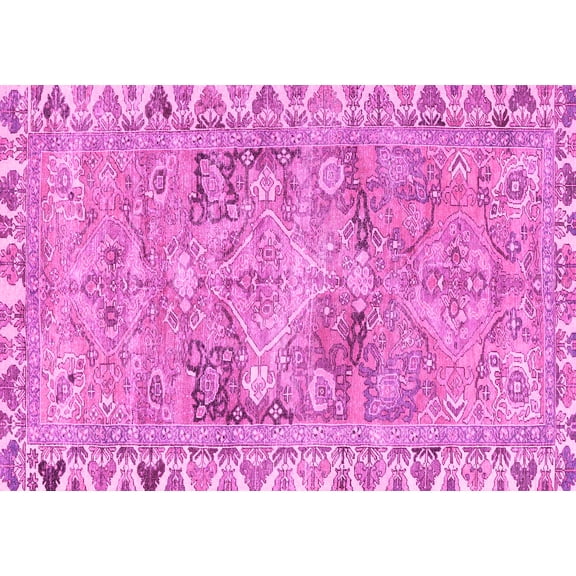 Ahgly Company Indoor Rectangle Persian Pink Traditional Area Rugs, 5' x 7'