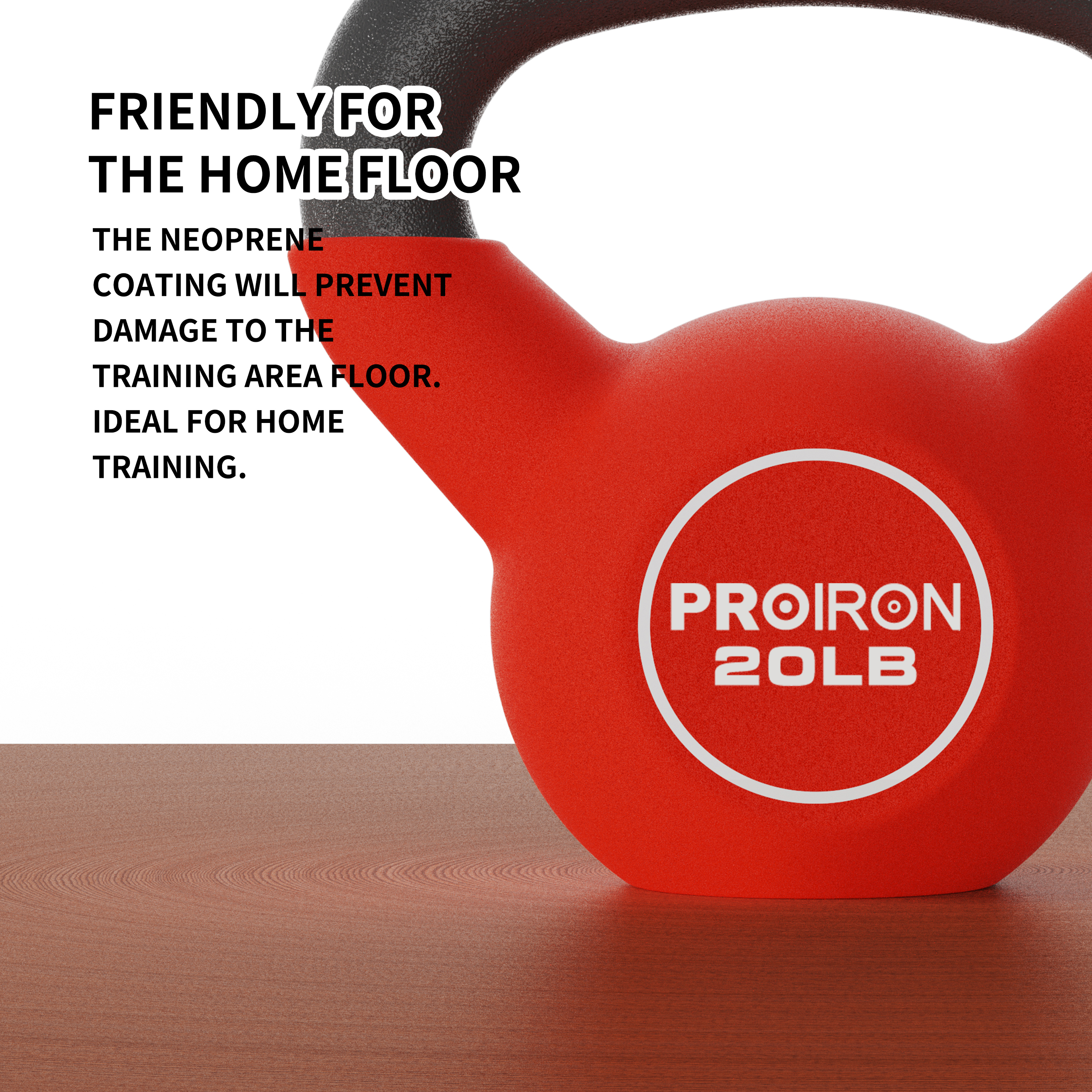 PROIRON Neoprene Coated Kettlebell 20Lb, Single