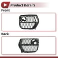 thumbnail image 6 of Unique Bargains Fog Light Grill Front Lower Bumper Fog Light Cover Inserts for BMW X6 2012-2014 ABS No.51117312606 Black+Silver Tone, 6 of 7