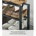 thumbnail image 2 of Yamazaki Home Expandable Shoe Rack - Two Sizes, Black, Steel, Double, Holds 6 to 12 shoes, Expandable, 2 of 7