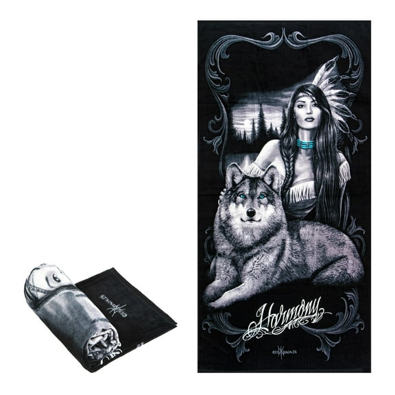 Harmony 100% Cotton Valour Beach Towel Soft Quick Dry for Pool, Bath, Yoga, Gym, Travel, Camping, Beach Cart and Beach Chair Size: 30 x 60 Inch