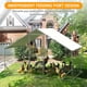 thumbnail image 5 of Outdoor 6ft heavy - duty metal walk - in poultry cage para ducks y hens: waterproof, uv - protected, featuring lockable double doors y peaked roof para backyard farms, 5 of 7