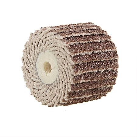 Unique Bargains 18 x 15 x 3mm 80 Grit Unmounted Flap Wheel Brush 5 Pcs