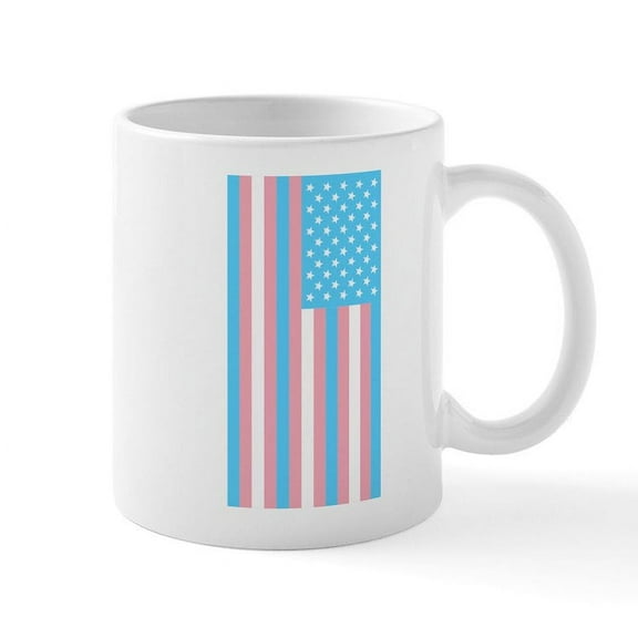 CafePress - Transgender Pride Flag - 11 oz Ceramic Mug - Novelty Coffee Tea Cup