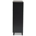 thumbnail image 5 of Baxton Studio Coolidge Modern and Contemporary Dark Grey Finished 11-Shelf Wood Shoe Storage Cabinet with Drawer, 5 of 7