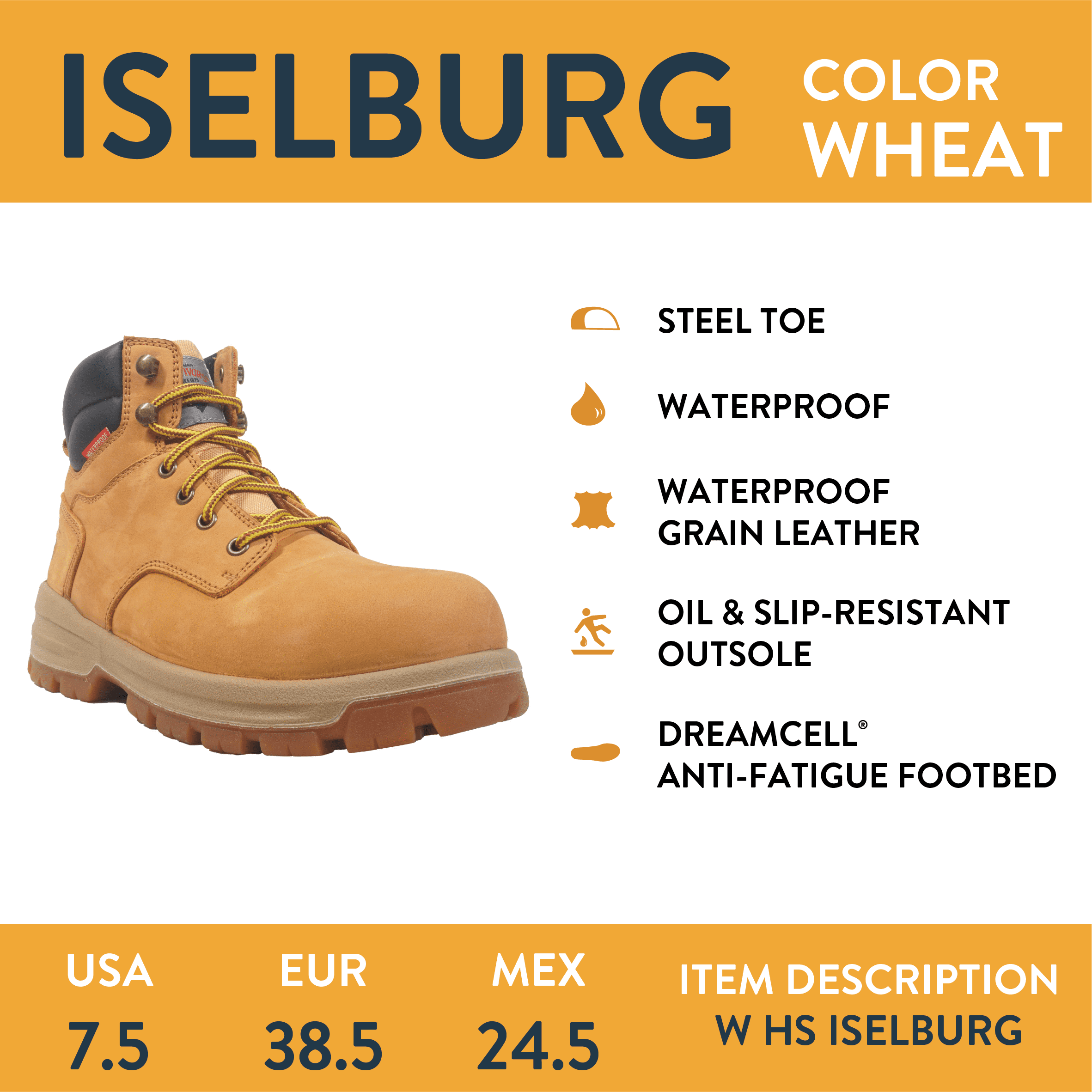 Herman Survivors Women's Iselburg Steel Toe Work Boots, Sizes 6-11