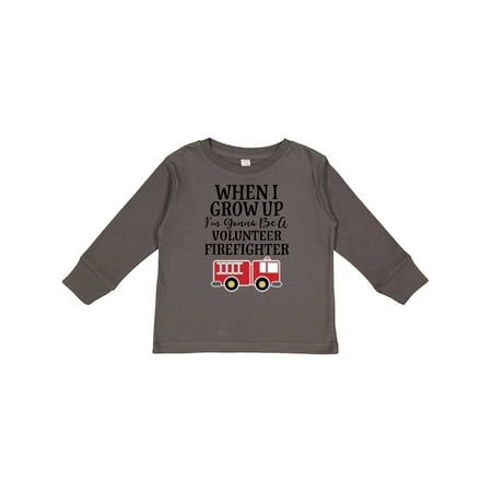 

Inktastic Firefighter Volunteer Fireman Gift Toddler Boy Girl Long Sleeve T-Shirt