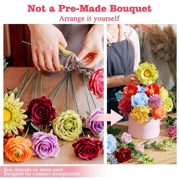 YZXZM Artificial Flowers Combo Box, 38PCS Fake Fl - Walmart.ca