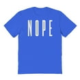 thumbnail image 1 of Nope Humor Graphic Royal Men's Cotton T-Shirt, 1 of 1
