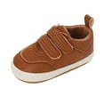 thumbnail image 1 of EHQJNJ School Shoes for Boys Spring and Autumn Children Baby Toddler Shoes Boys and Girls Flat Bottom Non Slip Lightweight Comfortable Double Hook Loop Solid Color Simple Style, 1 of 9