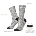 thumbnail image 6 of Honeii Silver Glitter Print Adult Socks,Crew Socks,Casual Calf Socks,Daily Wear Socks for Men & Women, Perfect for Sports, Casual and Everyday Use, 6 of 6