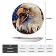 thumbnail image 2 of Daiia Eagle With USA Flags Printed Pattern Ceramic Plate Dinner Plates Bone China Decorative Plates with Display Stand Art Ceramic Ornaments for Wall Hanging Decoration-7in, 2 of 6