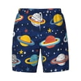 thumbnail image 4 of Lsque Mens Swim Trunks Planets and Stars Pattern - Bathing Suit Compression Liner - Beach Swim Shorts Swimwear - (S-3XL) - Stretch Quick Dry -X-Large, 4 of 9