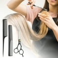 thumbnail image 2 of Unique Bargains 1 Set Adjustable Flat Shear Hair Cutting Scissors for Hair Styling Silver Tone Black, 2 of 7