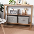 thumbnail image 5 of Foldable Fabric Storage Bins with Lids, Gray Storage Boxes for Closet, 2-Pack, 15.7" x 10.2" x 9.8", 5 of 9