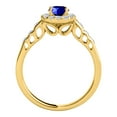 thumbnail image 3 of Mauli Jewels Engagement Rings for Women 1.40 Carat Halo Tanzanite And Diamond Engagement Ring 4 Prong-Setting 14k Yellow Gold, 3 of 5