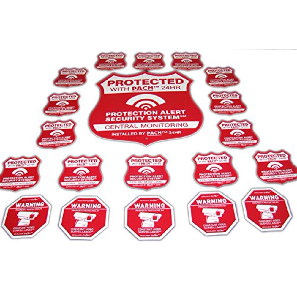 Home Security Sign and stickers plus security camera warning decals - Walmart.com - Walmart.com