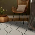 thumbnail image 3 of 8' X 11' Beige and Black Geometric Power Loom Distressed Non Skid Area Rug, 3 of 6