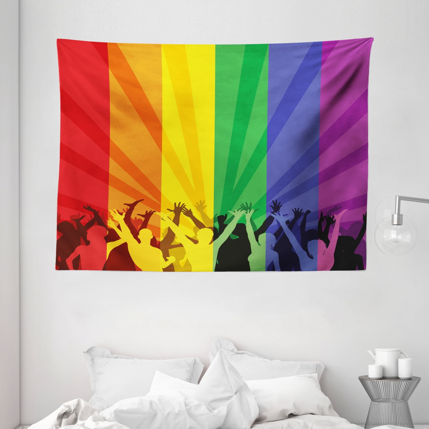 Pride Decorations Tapestry, People Celebrating International Day for