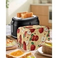 thumbnail image 4 of Farmhouse Apples Small Toaster Cover 2 Slice, Kitchen Appliance Covers, Country Tropical Fruits Watercolor Toaster Oven Cover with Loop, Bread Machine Cover Polyester Dust Cover Protection, 4 of 4