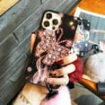 thumbnail image 3 of Compatible with iPhone 14 Pro Max Case Bling Glitter 3D Diamond Rhinestone Butterfly Girly Case Cute for Women Girls Sparkle Shiny Luxury Crystal with Plush Fuzzy Furry Ball Phone Case Pink, 3 of 8