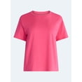 thumbnail image 6 of Free Assembly Women's and Women's Plus Cotton Cropped Boxy Tee with Short Sleeves, Sizes XS-4X, 6 of 6