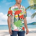 thumbnail image 5 of Bixox Men's Hawaiian Shirts Men's Mushroom and Frogs Print Short-Sleeve Shirt-Medium, 5 of 8