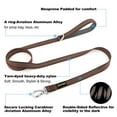 thumbnail image 2 of Plutus Pet Heavy Duty Dog Leash with Lockable Aluminum Carabiner, 4/6 Feet Long, Double-Sided Reflective Nylon, Padded Handle, for Puppy, Small, Medium and Large Dogs (Chocolate, 1" x 4'), 2 of 9