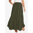 thumbnail image 2 of Jessica London Women's Plus Size Petite Flowing Crinkled Maxi Skirt, 2 of 4