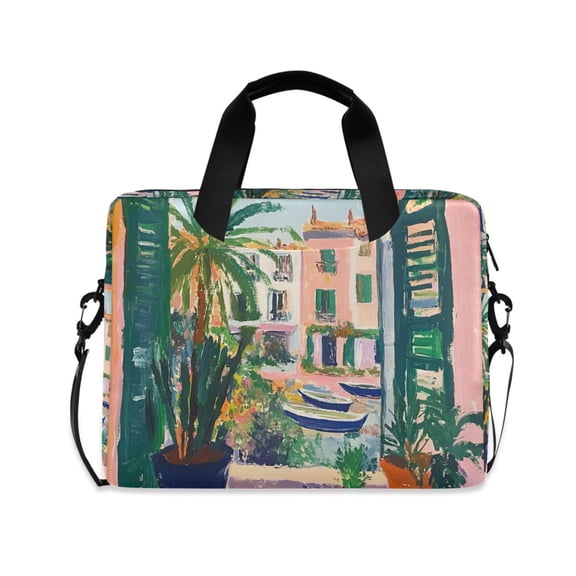 FORMRS 16" Laptop Bag Carrying Sleeve Case with Handle Travel Shoulder Briefcase, Window Scene