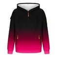 thumbnail image 4 of NTACZA Quarter Zip Hoodie for Men Gradient Pink Athletic Sweatshirt Workout Pullover Hooded Men's Sweatshirt 4XL, 4 of 5