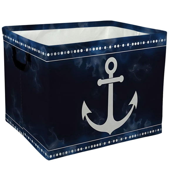 Nautical Anchor Print Storage Baskets Storage Boxes Home Decor Storage Clothes Organization And Storage Home Decor Storage Holiday GiftsLaundry Baskets