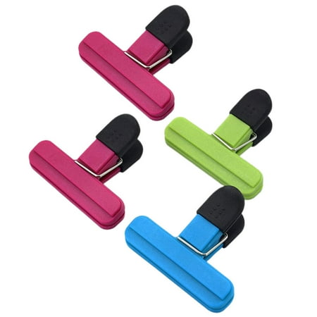 

Snack Sealer 4Pcs Universal Food Sealing Clip Plastic Bag Sealing Clip Creative Fresh Moisture Proof Snack Clip