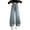 Blue, variant on Girl's Elastic Waist Wide Leg Baggy Jeans Y2K Loose Denim Pants Dark Blue 12-13Years