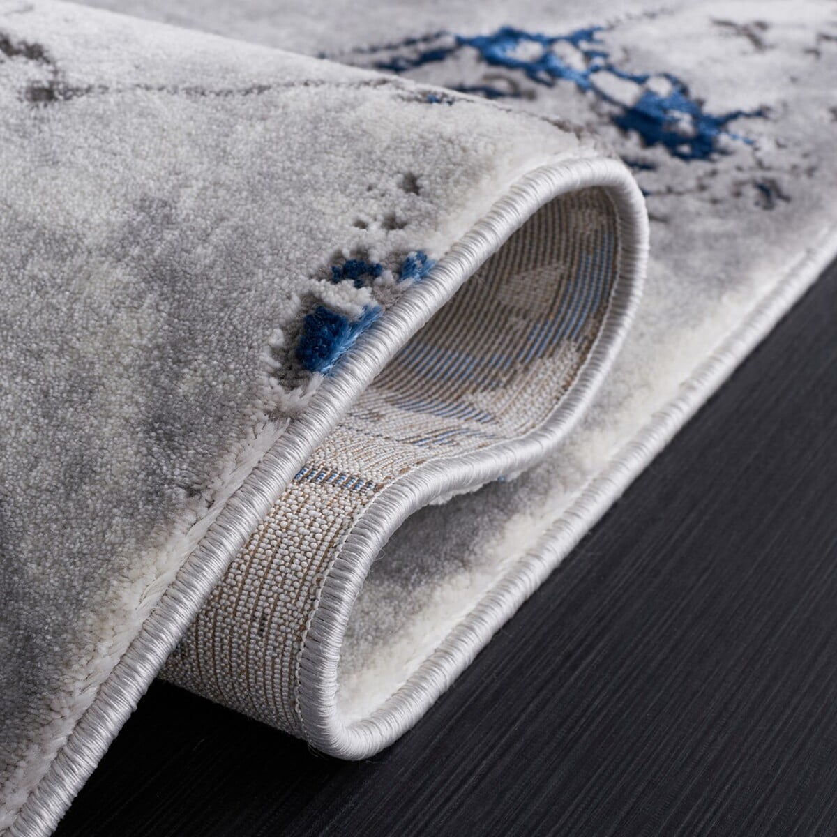 SAFAVIEH Craft Shevon Abstract Area Rug, 6'7" x 6'7" Round, Grey/Blue